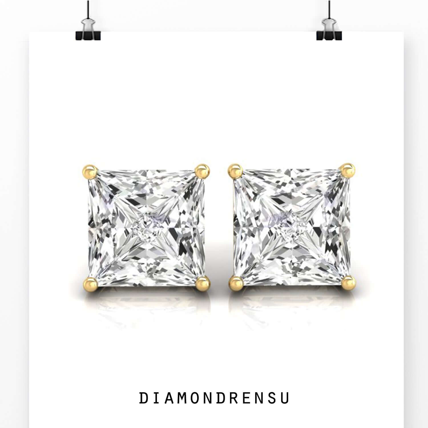 moissanite stud earrings - diamondrensu