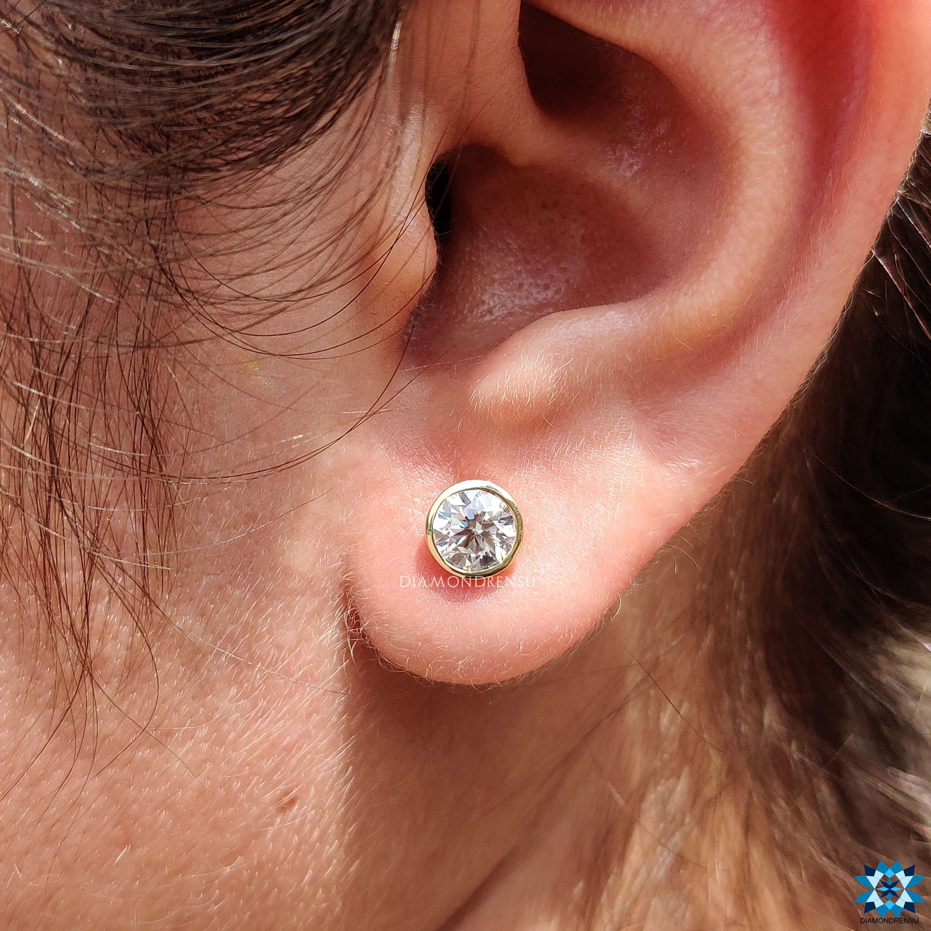 moissanite earrings - diamondrensu