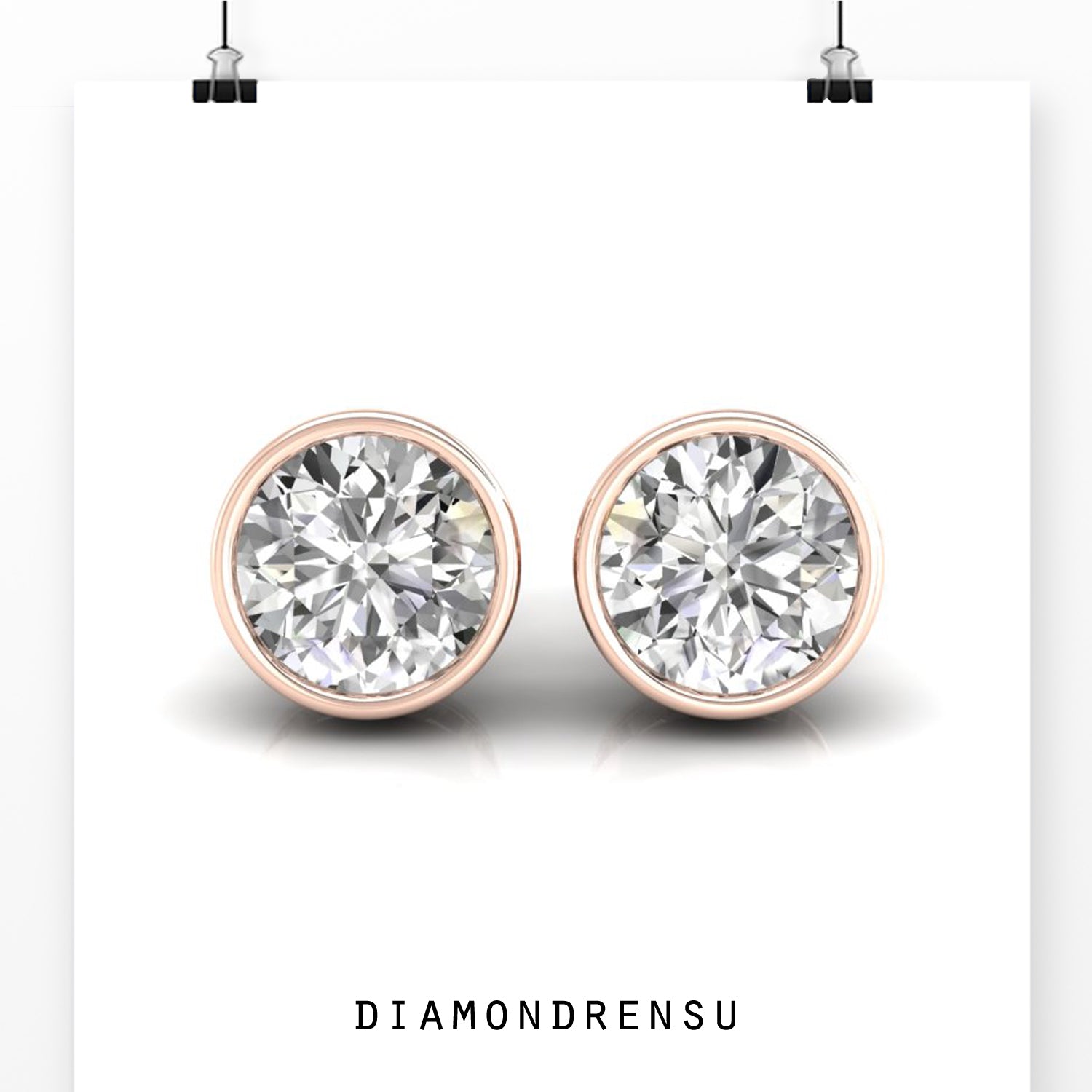 moissanite stud - diamondrensu