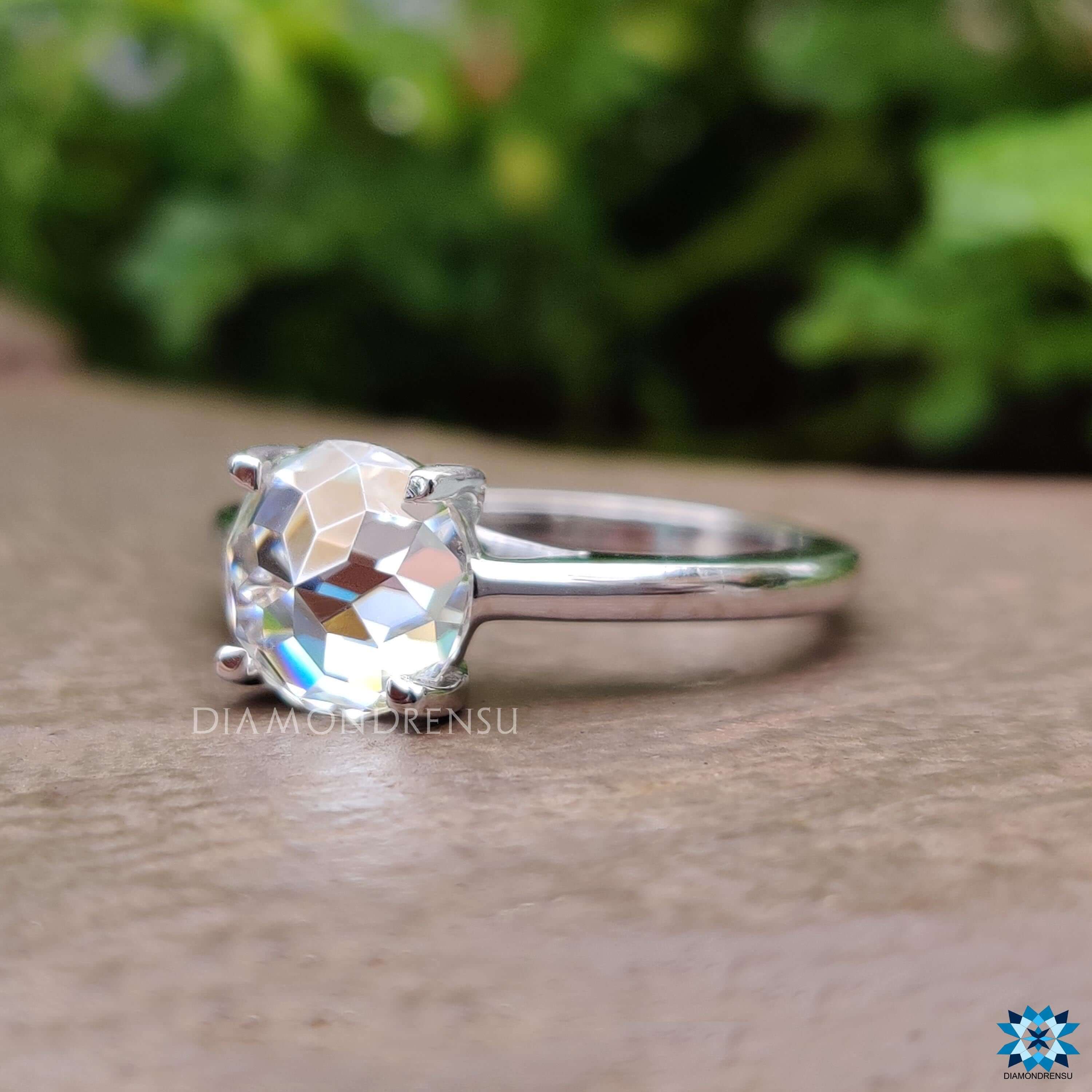 moissanite solitaire ring - diamondrensu