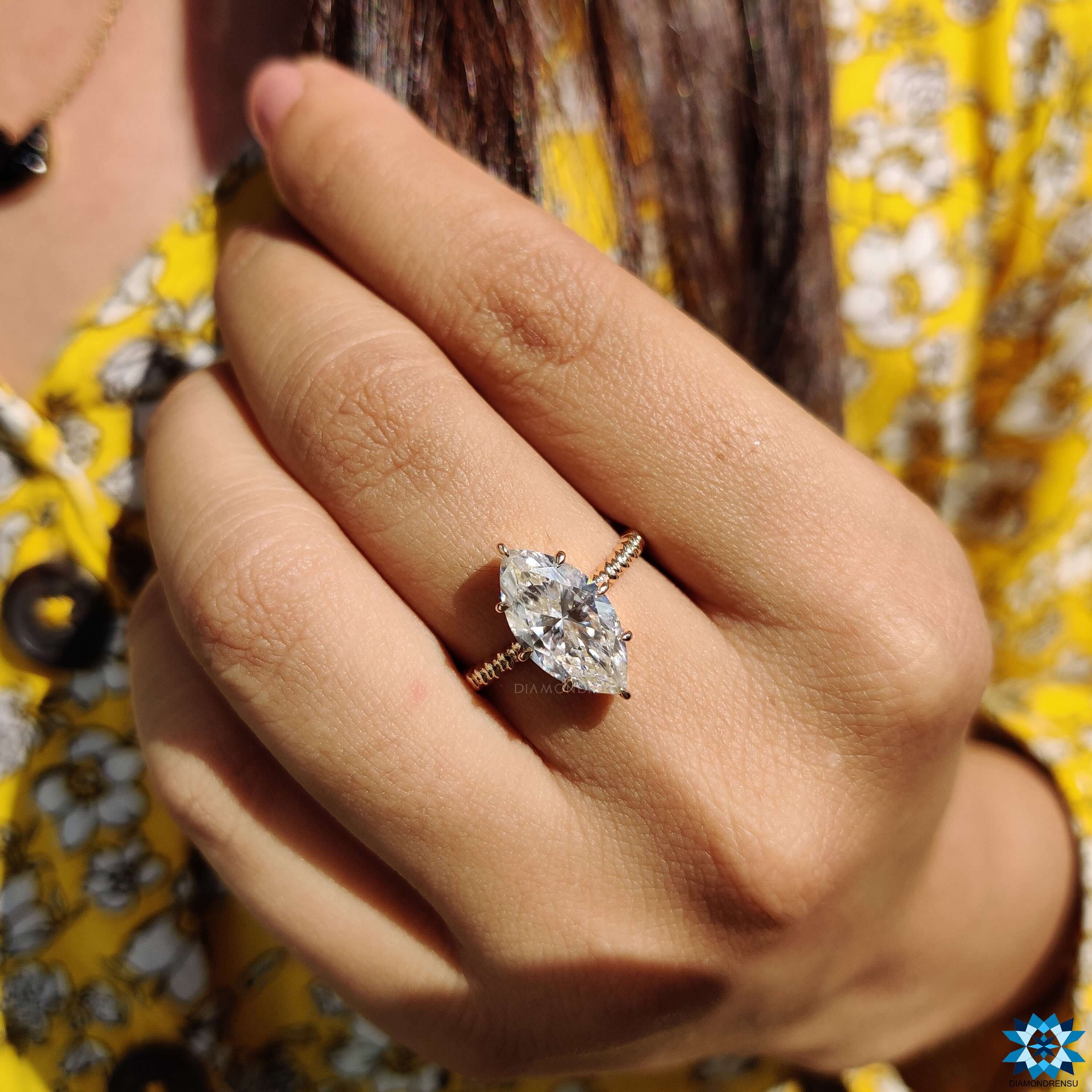 affordable moissanite engagement ring - diamondrensu