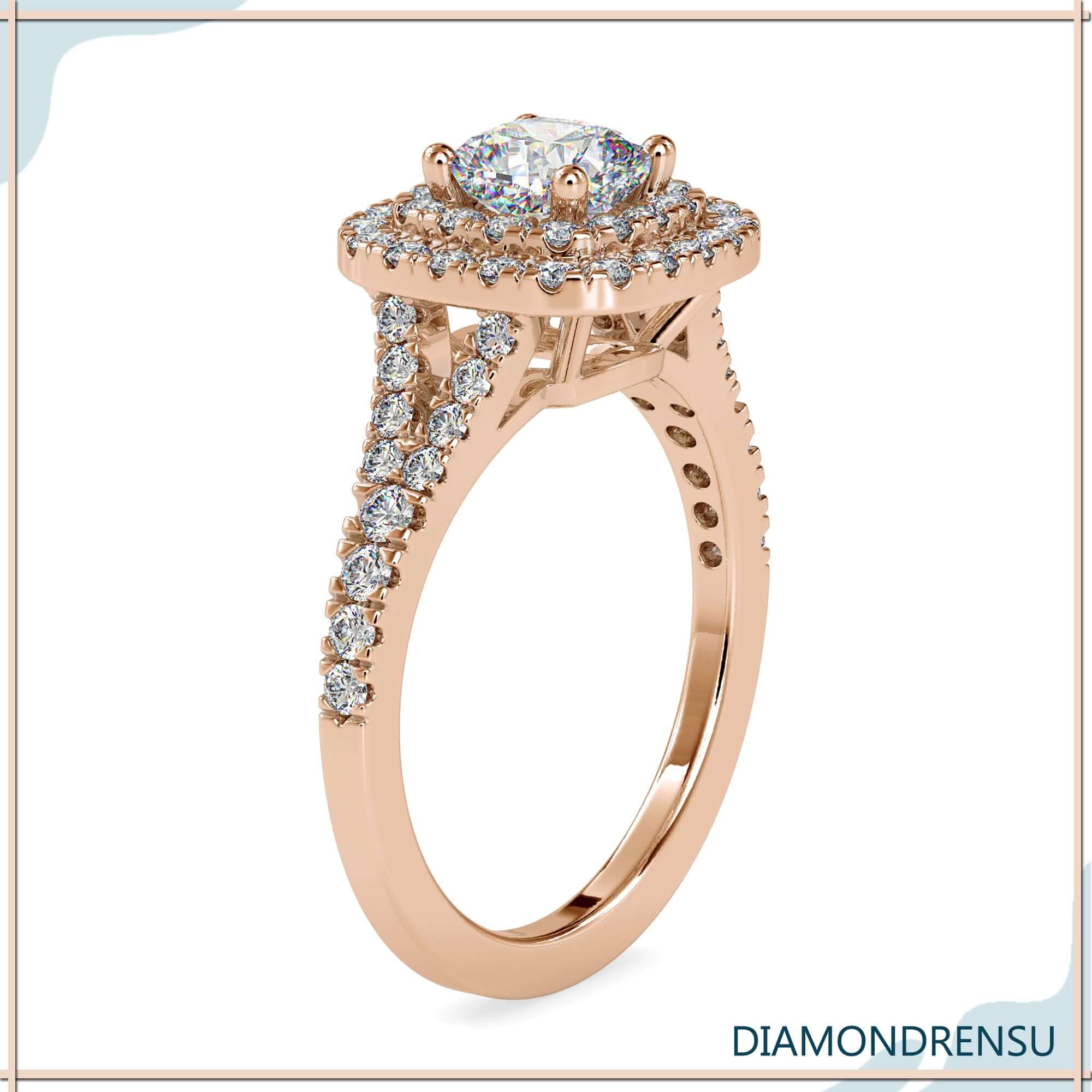 rose gold engagement rings - diamondrensu