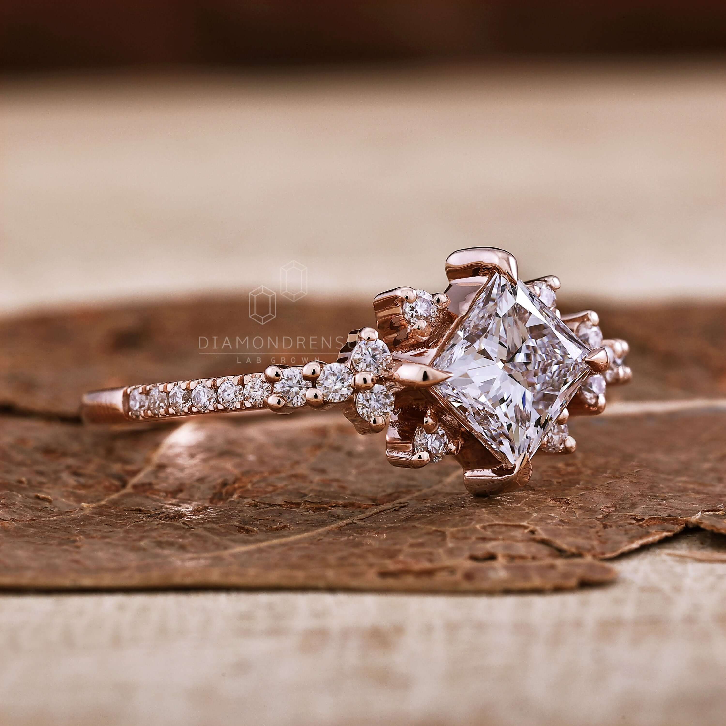 lab grown diamond engagement ring