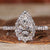 lab grown diamond halo engagement ring