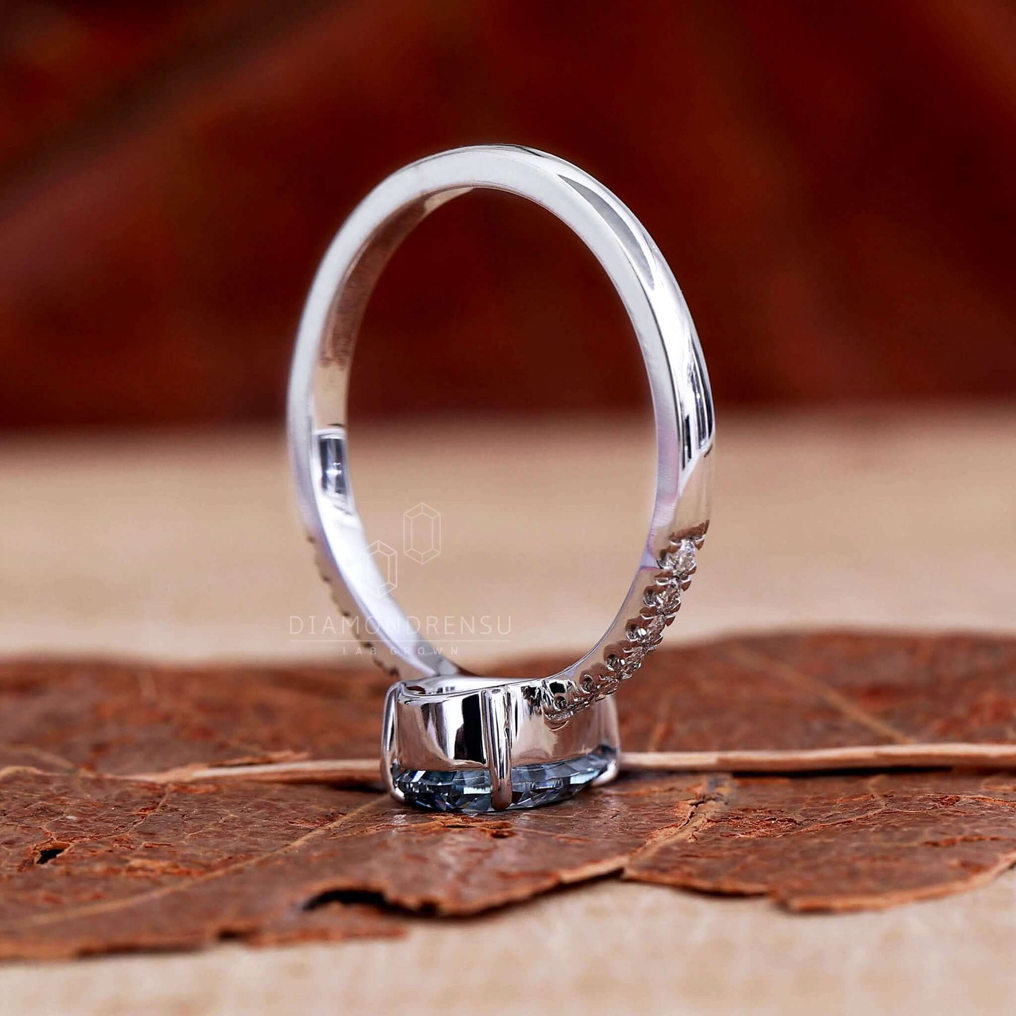 pear lab grown diamond ring