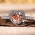 pink lab grown diamond halo engagement ring