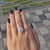 Round Moissanite Cathedral Pave Halo Moissanite Engagement Ring