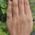 1.70 CT Oval Rose Cut Moissanite Two-Tone Petite Solitaire Engagement Ring