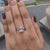 Antique Victorian Vintage 3.62 CT Cushion OEC Cut Moissanite Engagement Ring