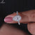 1.0 CT Pear Cut Three Sided Pave Set Lab Grown Diamond Engagement Ring