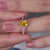 Yellow Pear Lab Grown Diamond Bypass Pave Engagement Ring