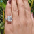 6.89 DEW Emerald Cut Tapered Baguette Three Stones Engagement Ring