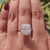 Halo Wedding Ring 5.03 TCW Cushion Cut Pave Set Moissanite Ring