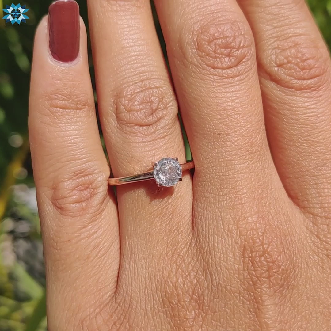 Rose Gold Engagement Ring | Simple solitaire ring