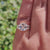 2.78 TCW Asscher Trapezoid Moissanite Three Stones Engagement Ring