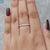 Shared Prong Wedding Band - Round Moissanite Half Eternity Wedding Band