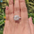 6.77 TW Dual Edge Halo Pave Set Radiant Cut Moissanite Engagement Ring