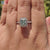 2.11 TCW Radiant Cut Classic Halo Pave Set Moissanite Wedding Ring Set