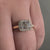 1.02 CT Emerald Cut D/VVS2 Lab Grown Diamond Halo Engagement Ring, Cathedral Set Ring