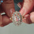 Antique Vintage 2.87 TCW Oval Rose Cut Moissanite Halo Engagement Ring