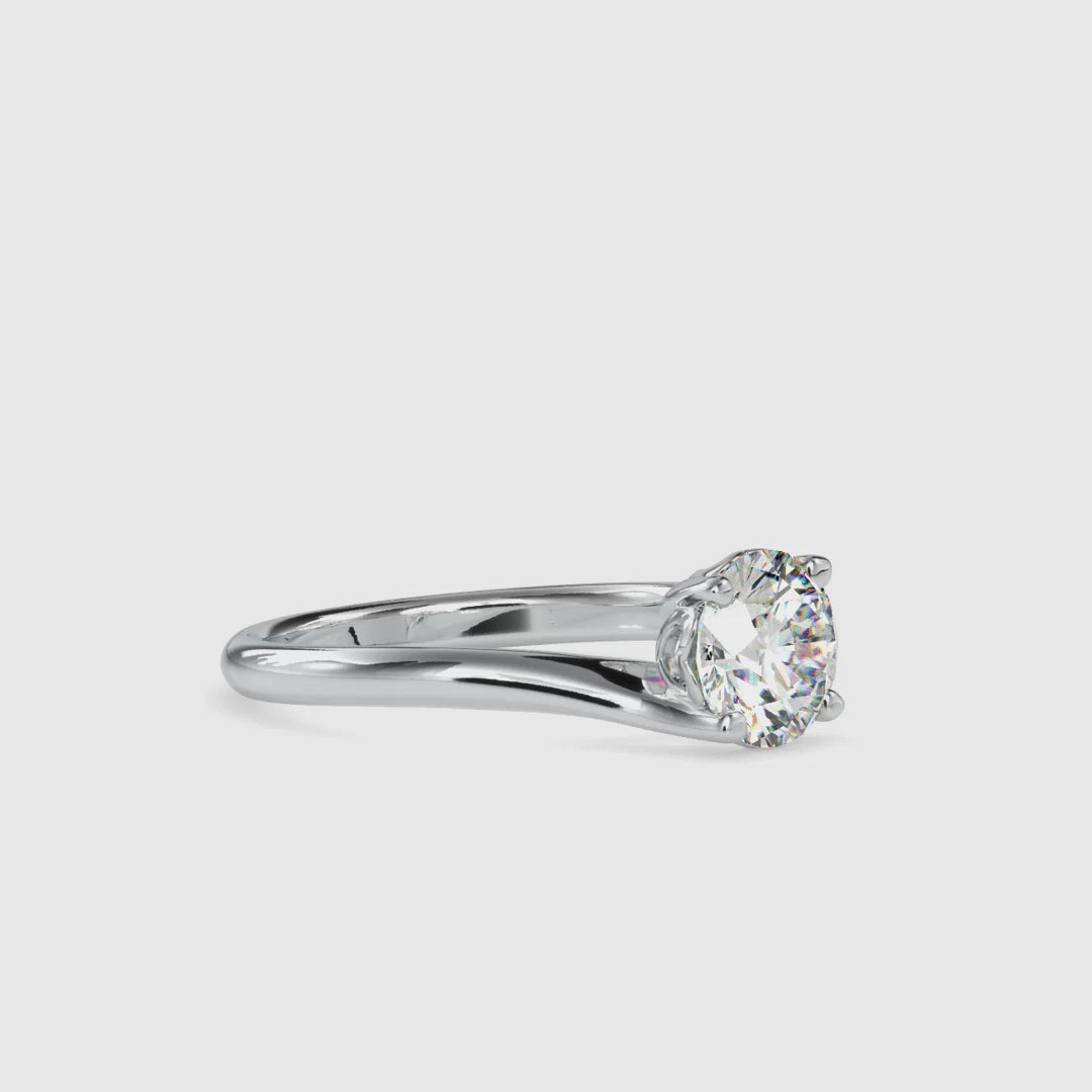 Round Brilliant Diamond Ring in Elegant Solitaire Diamond