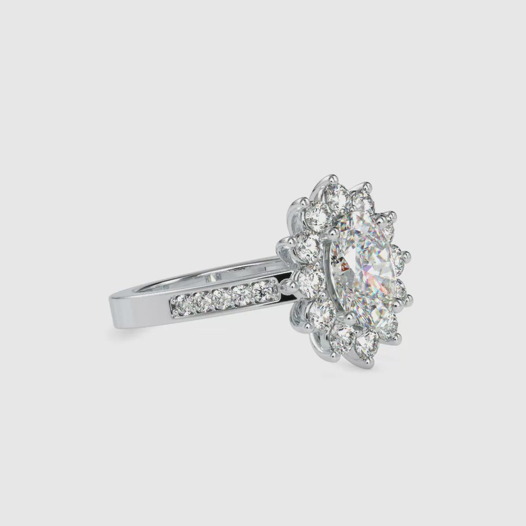 Antique Diamond Cluster Ring With Elegant Channel Setting