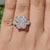 6.82 CT Radiant Cut Colorless Moissanite Three Stones Engagement Ring