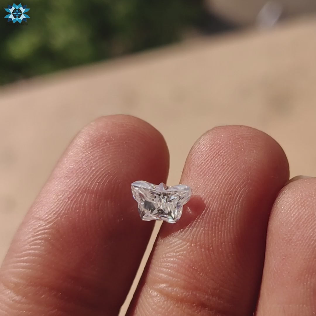 Antique 0.92 CT Butterfly Cut Loose Moissanite for Engagement Ring