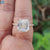 Embellished Gallery Pave 3.32 CT Asscher Moissanite Engagement Ring