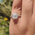 1.83 DEW Cushion Cut Dazzling Halo Moissanite Engagement Ring