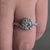 Round Lab Grown Diamond Bypass Halo Engagement Ring