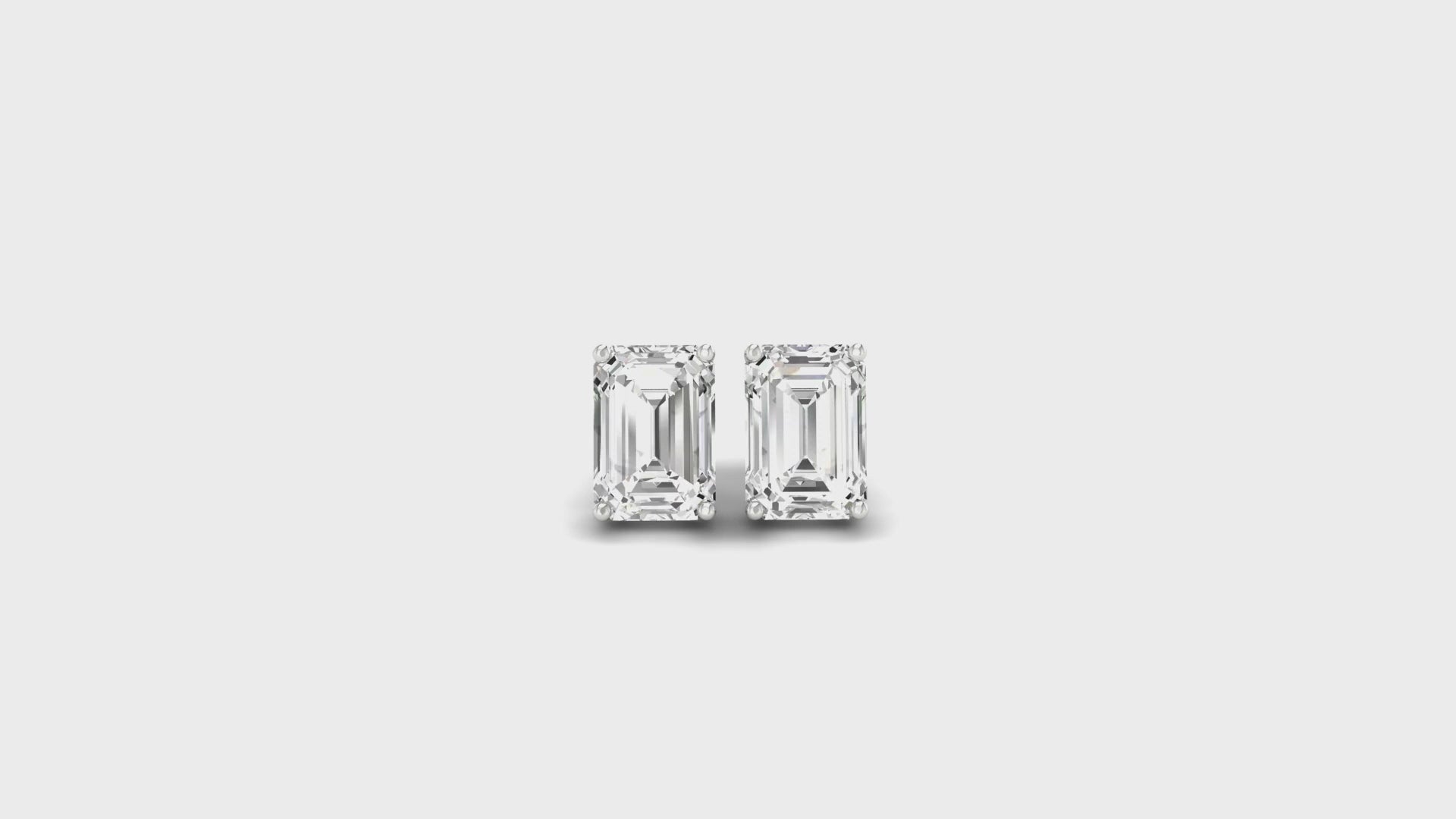 Dazzling 1.50 TW Emerald Step Cut Colorless Moissanite Earrings Screw Back