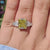 3.73 CT Radiant Cut Canary Yellow Moissanite Five Stone Engagement Ring