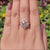 2.26 TW Oval Rose Cut Unique Vintage Style Unique Moissanite Engagement Ring