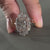 Radiant Cut Lab Created Diamond Ring with Halo Snowflake Design