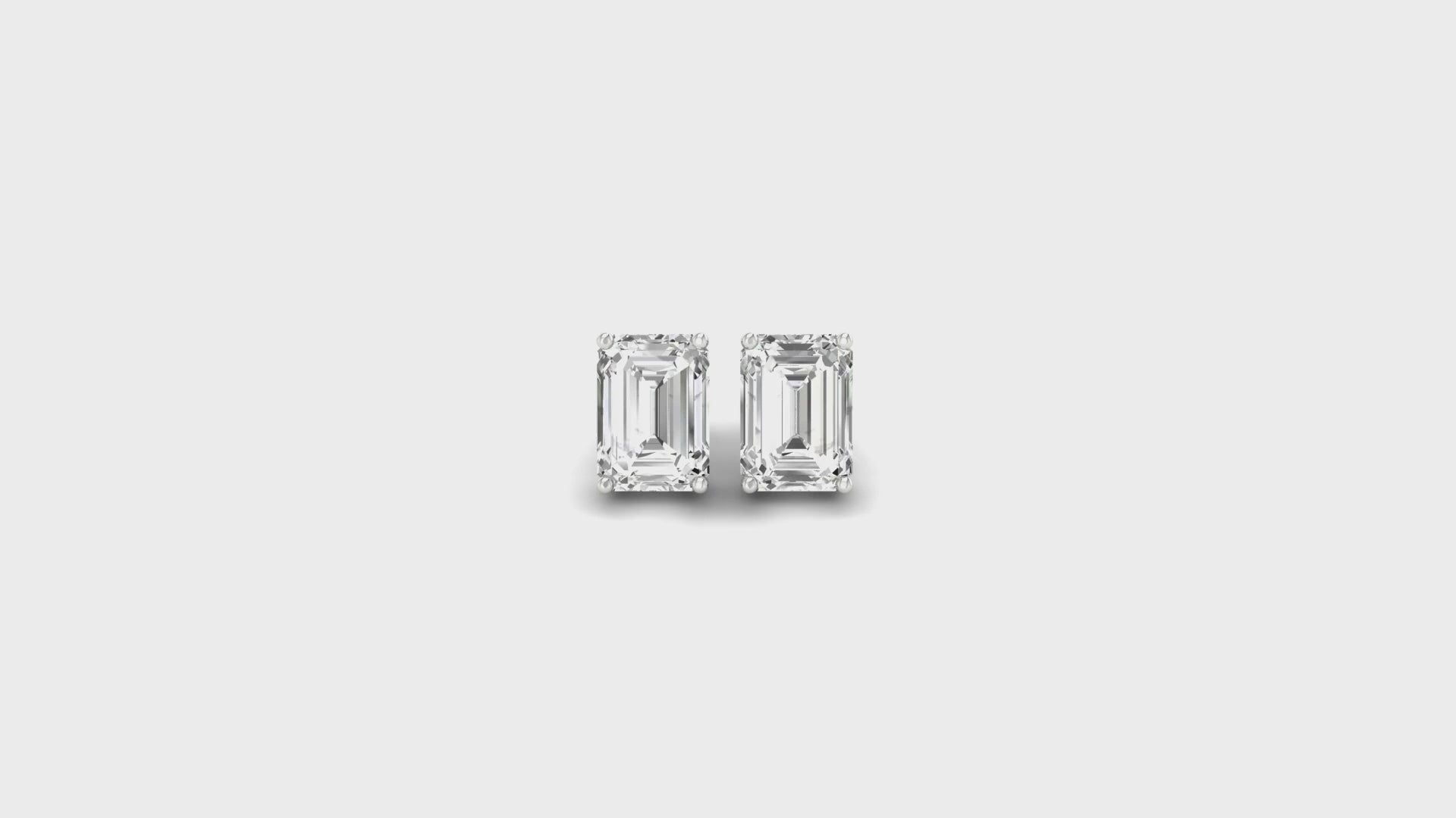 1.50 TCW Emerald Cut Moissanite Stud Earrings, Wedding Earrings