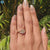 3.50 TW Cushion Cut Moissanite Three Stone Engagement Ring