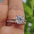 2.07 TCW Round Old European Cut Hidden Halo Moissanite Bridal Set