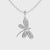 1.30 MM Round Brilliant Cut Colorless Moissanite Butterfly Pendant