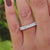 Three Quarter Shared Prong Cushion OEC Moissanite Eternity Wedding Band