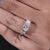 Unique 3.51 TW Princess Cut Moissanite Three Stone Engagement Ring