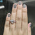 2.54 TCW Center Hexagon Rose Cut with side Kite Three Stone Engagement Ring