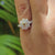 1.00 TW Round OEC Classic Cluster Pave Engagement Ring