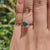 2.09 CT Cyan Blue Portuguese Cut Solitaire Moissanite Engagement Ring