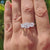 3.17 TCW Round Brilliant Cut Colorless Moissanite Three Stone Engagement Ring