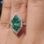 2.76 CT Dutch Marquise Cut Green Moissanite Halo Engagement Ring