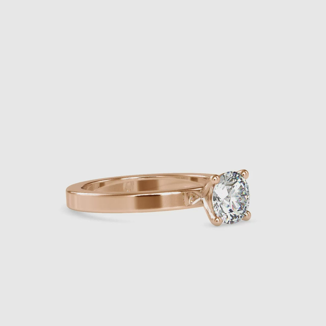 Simple Round Solitaire Ring