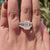 Vintage style 12.12 TW Emerald Cut Unique Pave Set Moissanite Wedding Ring