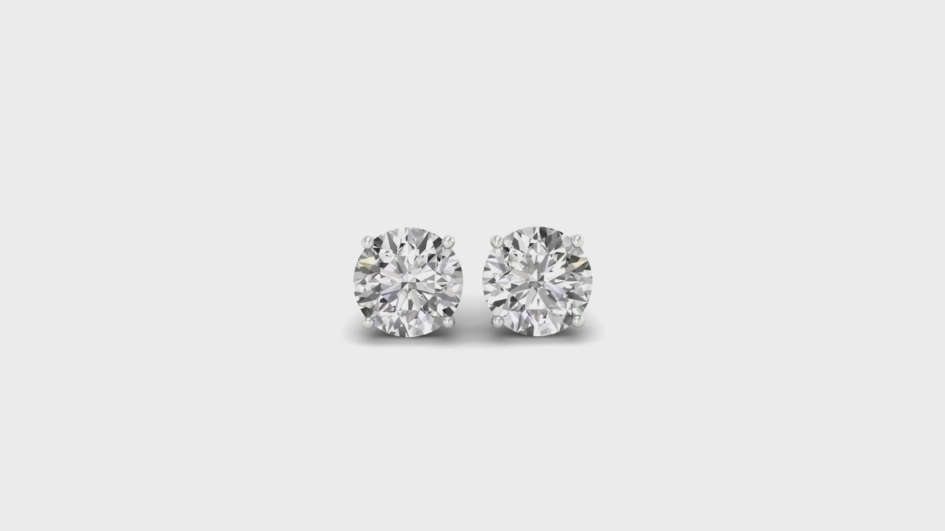 1.59 TCW Round Brilliant Cut Colorless Moissanite Stud Earrings