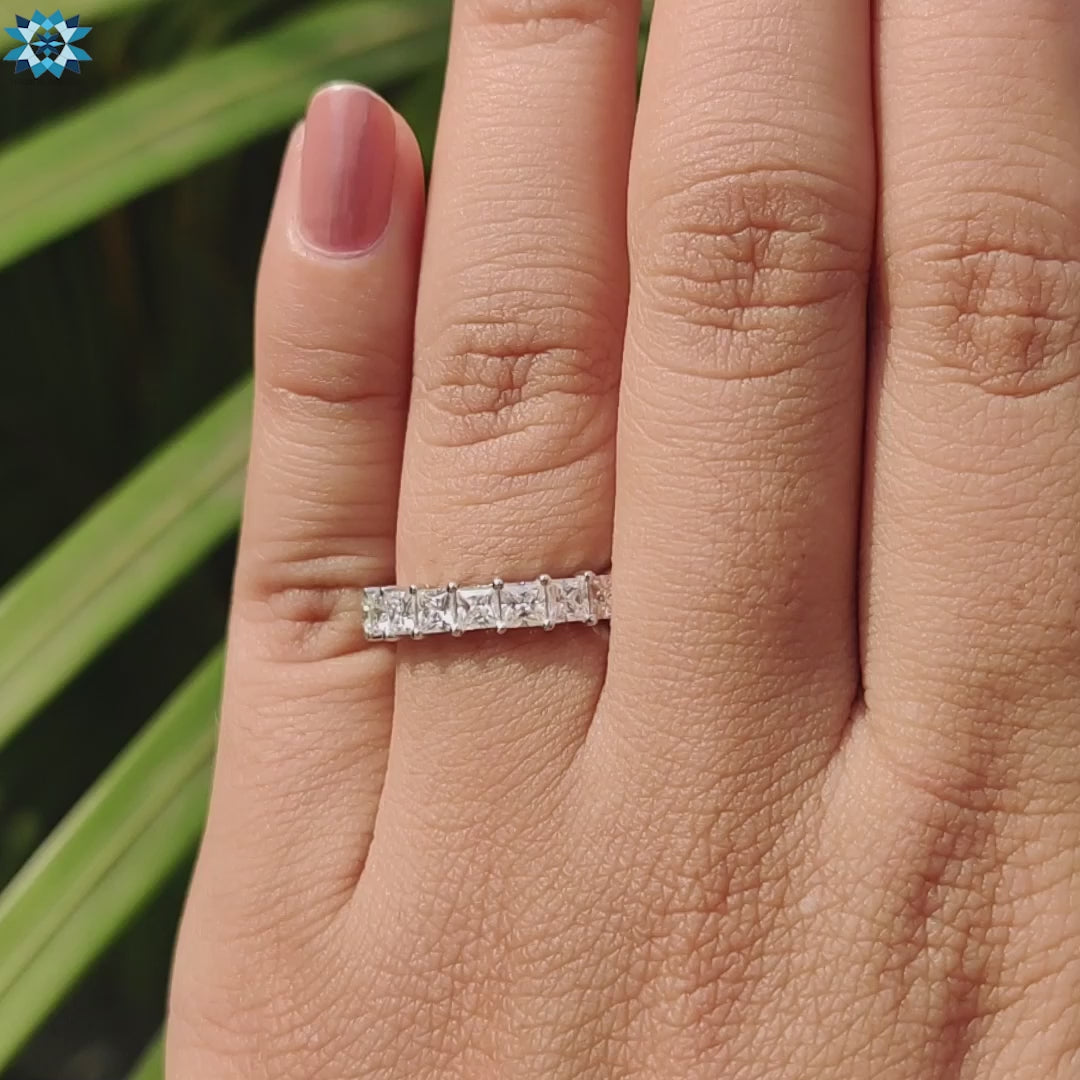 Eternity Ring Princess Cut | Moissanite Band